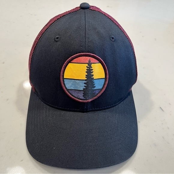 Black and Maroon Columbia Trucker Hat - Picture 2 of 9
